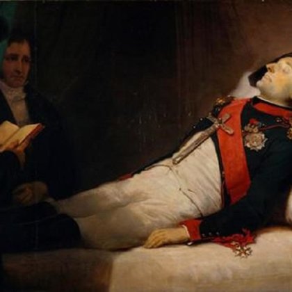 THE FALL OF NAPOLEON BONAPARTE  ,NAPOLEON EXILED TO ST .HELENA ,1815,AFTER HIS DEFEAT AGAINST ALEXANDER I OF RUSSIA   AT THE BATTLE OF LEIPZIG (GERMANY) IN OCTOBER 1813.NAPOLEON DIED ON MAY 5,1821,AT THE AGE OF 51,WHILE STILL IN EXILE ON ST.HELENA.