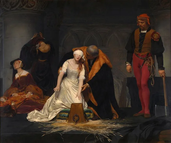 THE EXECUTION OF LADY JANE GREY,SHE WAS ONLY 18 YEAR- OLD.IN THE VIOLENT  AND DRAMATIC  OF ENGLISH MONARCHY ,SHE WAS A TEENAGE QUEEN OF ENGLAND WHO RULED FOR ONLY NINE DAYS BEFORE SHE WAS DEPOSED AND ULTIMATELY EXECUTED.