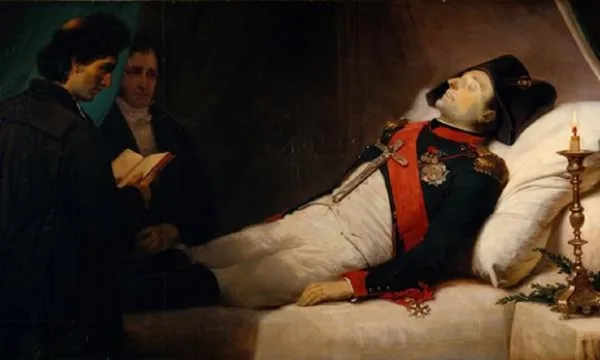THE FALL OF NAPOLEON BONAPARTE  ,NAPOLEON EXILED TO ST .HELENA ,1815,AFTER HIS DEFEAT AGAINST ALEXANDER I OF RUSSIA   AT THE BATTLE OF LEIPZIG (GERMANY) IN OCTOBER 1813.NAPOLEON DIED ON MAY 5,1821,AT THE AGE OF 51,WHILE STILL IN EXILE ON ST.HELENA.